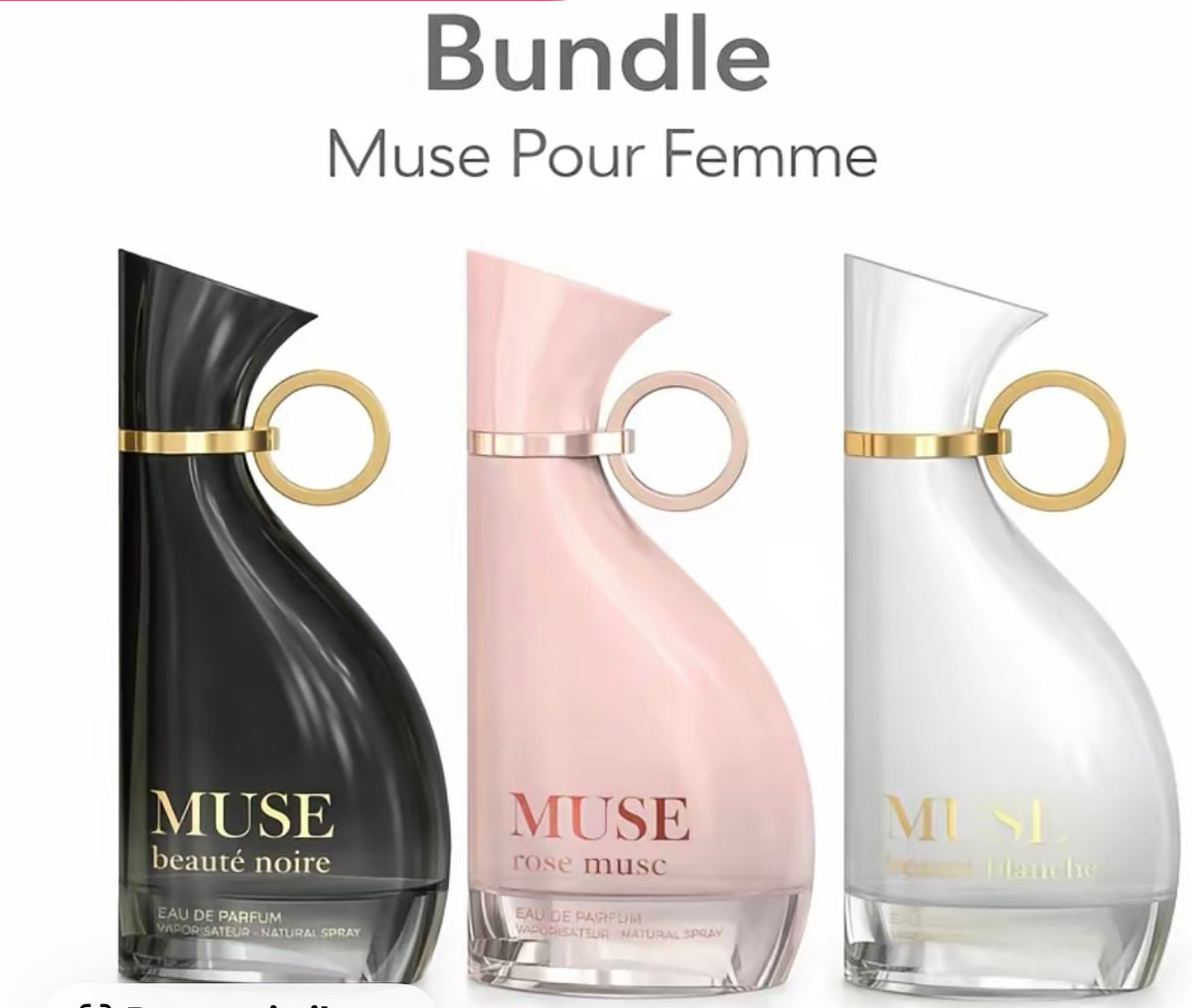 Perfume MUSE Beauté Blanche, Noire y Rose musc para Mujer – Eau de Parfum 100 ml